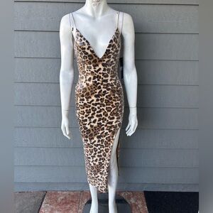 Leopard Print Spaghetti Strap Dress